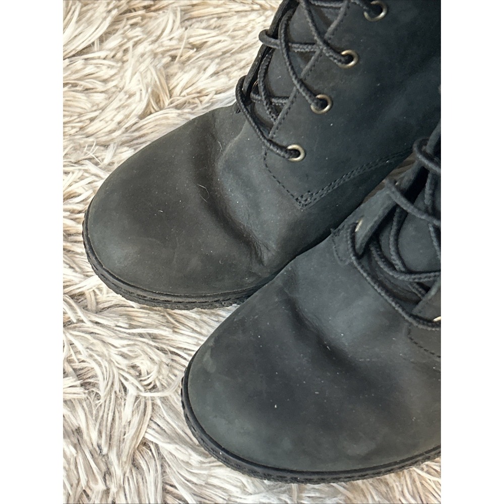 Timberland Boots Glancy Earthkeepers Heel‎ Grunge Punk Goth Minimalist Black 8 - Picture 5 of 13